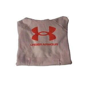 New Under Armour Light Pink Hoodie Women Size M  Large Logo Lightweight Pullover